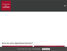Tablet Screenshot of financiere-du-cedre.fr